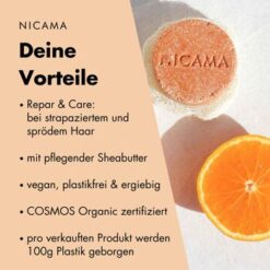 NICAMA tahke šampoon – Astelpaju & Apelsin (60 g)1