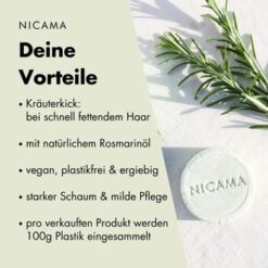 NICAMA tahke šampoon – Rosmariin (60 g)1