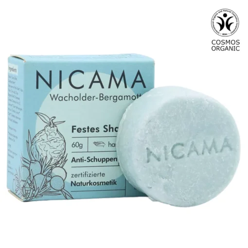 NICAMA tahke šampoon Kadakas ja bergamot.