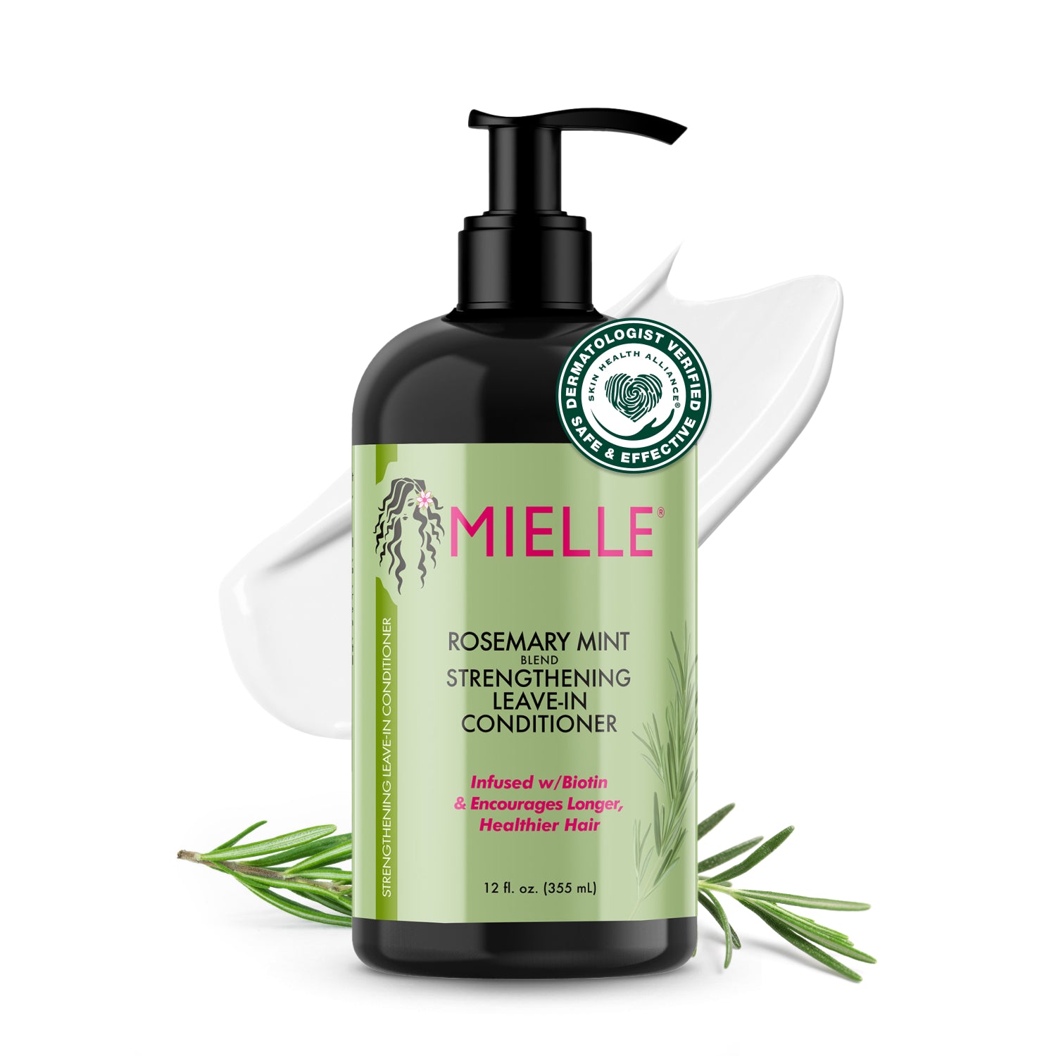Mielle Rosemary Mint juustesse jäetav palsam biotiiniga1